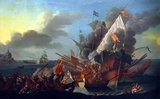 The Battle of Lepanto took place on 7 October 1571 when a fleet of the Holy League, a coalition of Catholic maritime states, decisively defeated the main fleet of the Ottoman Empire in five hours of fighting on the northern edge of the Gulf of Patras, off western Greece. The Ottoman forces sailing westwards from their naval station in Lepanto (Turkish: İnebahtı; Greek: Ναύπακτος or Έπαχτος Naupaktos or Épahtos) met the Holy League forces, which had come from Messina.<br/><br/>

The Victory of the Holy League prevented the Mediterranean Sea from becoming an uncontested highway for Muslim forces, protected Italy from a major Ottoman invasion, and prevented the Ottomans from advancing further into the southern flank of Europe. Lepanto was the last major naval battle in the Mediterranean fought entirely between galleys, and has been assigned great symbolic importance.